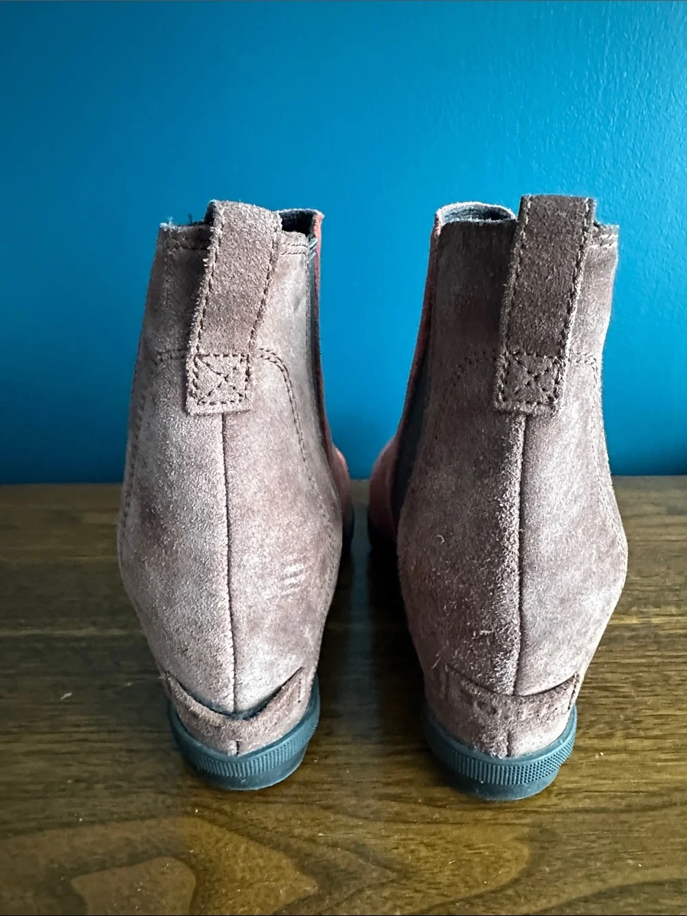 Sorel Women's Suede Chelsea Booties in Rust